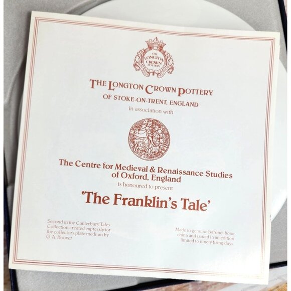 Vintage Longton Crown Pottery The Franklin's Tale Canterbury Tales Collectible - Picture 12 of 14